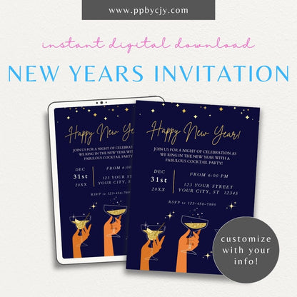 New Year's Printable Invitation