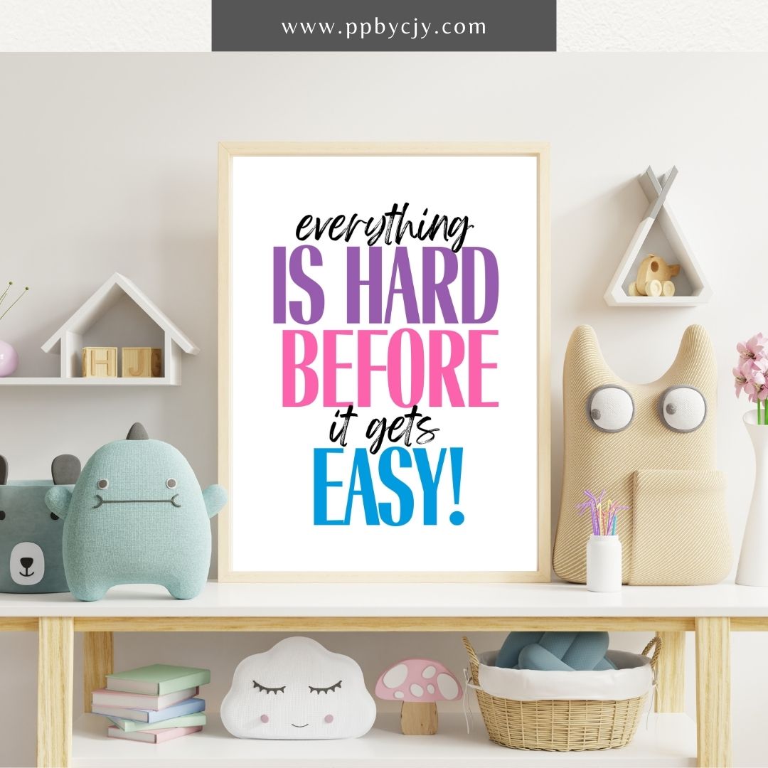 Bold Motivational Wall Art for Kids Printable – Vibrant designs for playroom, homeschool, or classroom