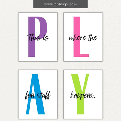 Bold Motivational Wall Art for Kids Printable – Vibrant designs for playroom, homeschool, or classroom