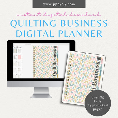 Quilt Business Digital Planner – Digital download for managing and organizing all aspects of your quilt business, from inventory to client orders