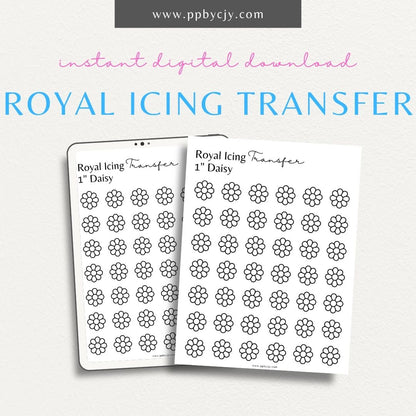 printable template page for royal icing transfers