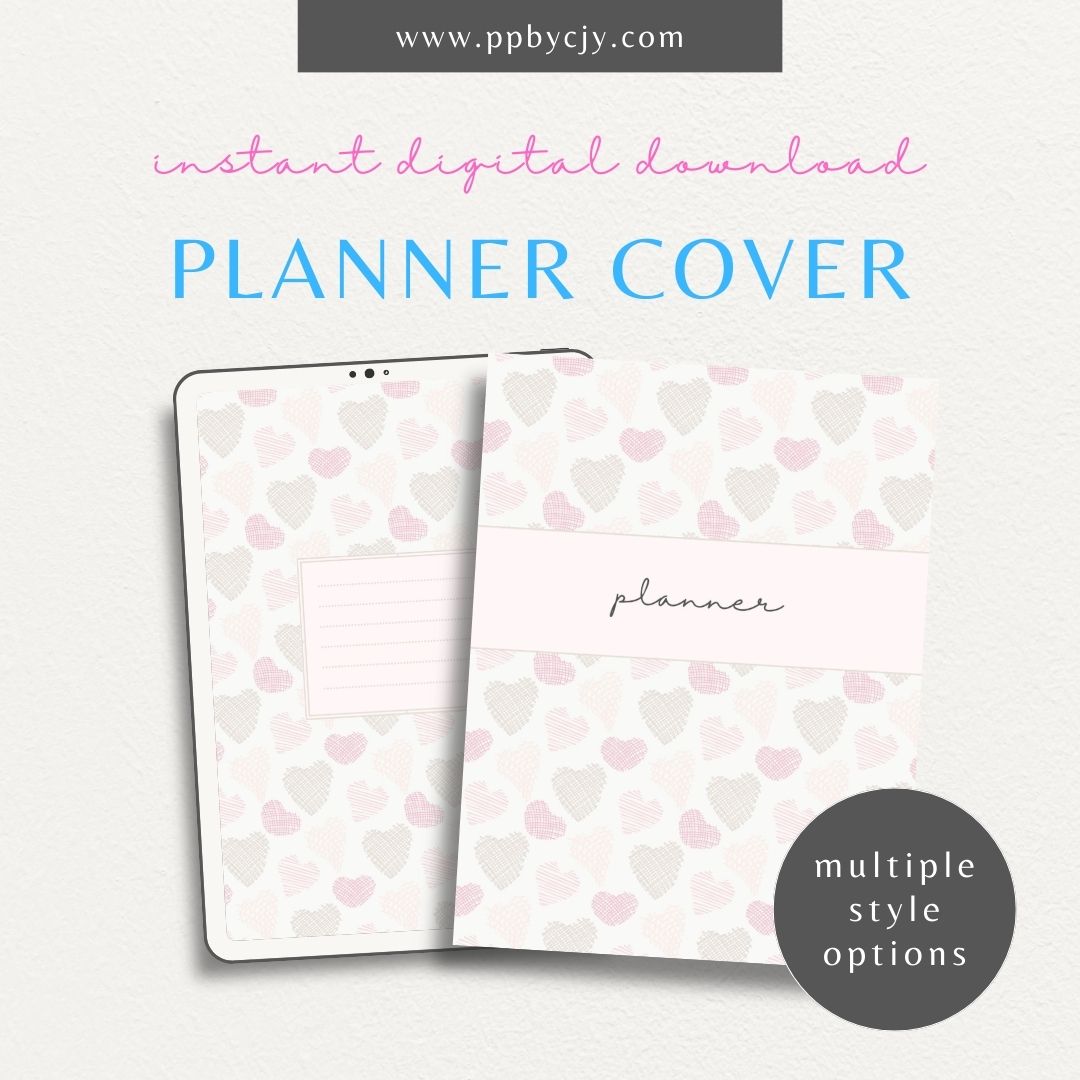 Delicate Pink Binder Cover Art Design Printable Template – Digital Download for Elegant and Stylish Binder Organization