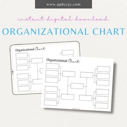 printable template page with columns and rows related to business structure hierarchy