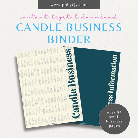 Candle Business Printable Planner – Digital Download for Organizing and Managing Candle Business Tasks and Schedules