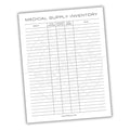 Medical Supply Inventory Printable PDF Template