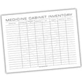 Medicine Cabinet Inventory Printable PDF Template