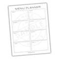 Weekly Menu Planner Printable PDF Template