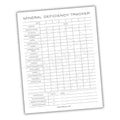 Mineral Deficiency Tracker Printable PDF Template