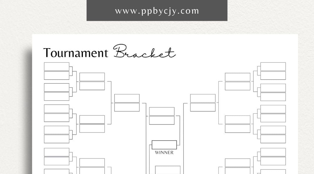 printable template page with columns and rows for sports brackets