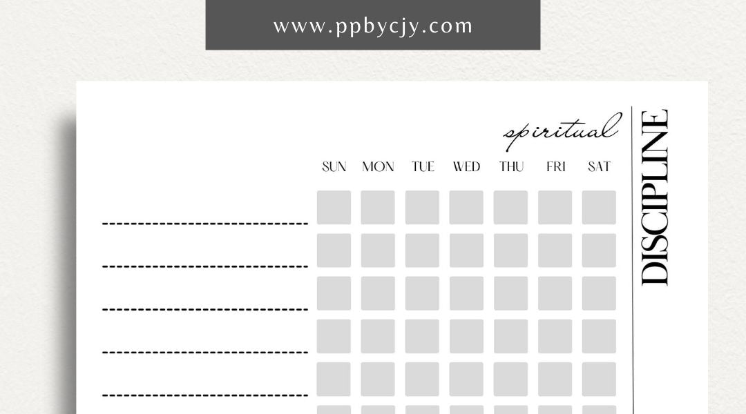 Spiritual Ritual Weekly Tracker Printable Template – Digital download for tracking spiritual practices, rituals, and mindfulness activities.