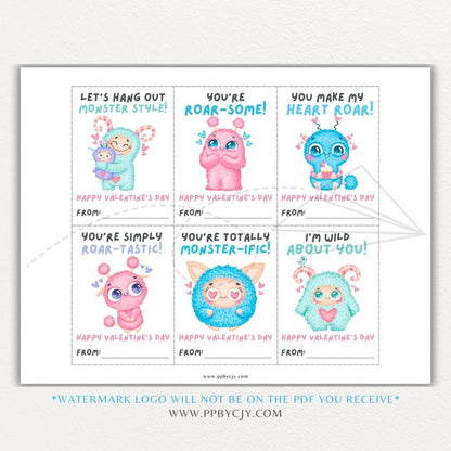 Cute monster-themed Valentine’s Day cards with colorful monster designs and fun monster-themed quotes for a playful Valentine’s greeting.
