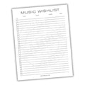 Music Album Wishlist Printable PDF Template