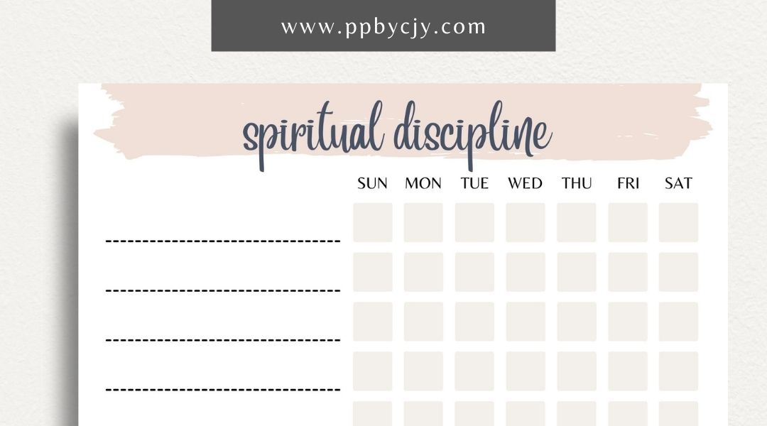 Spiritual Ritual Weekly Tracker Printable Template – Digital download for tracking spiritual practices, rituals, and mindfulness activities.