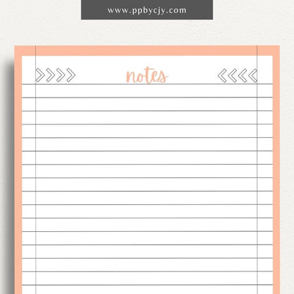 printable template page with dots in a lined journal paper