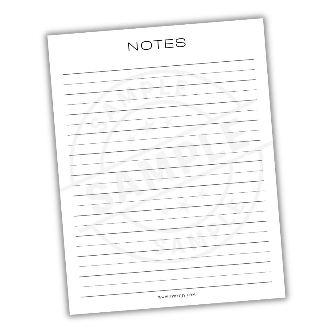 lined note paper page with every other lined bolded