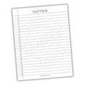Notebook page with 'NOTES' at the top and numbered lines.