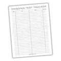 Ongoing Test Tracker Printable PDF Template