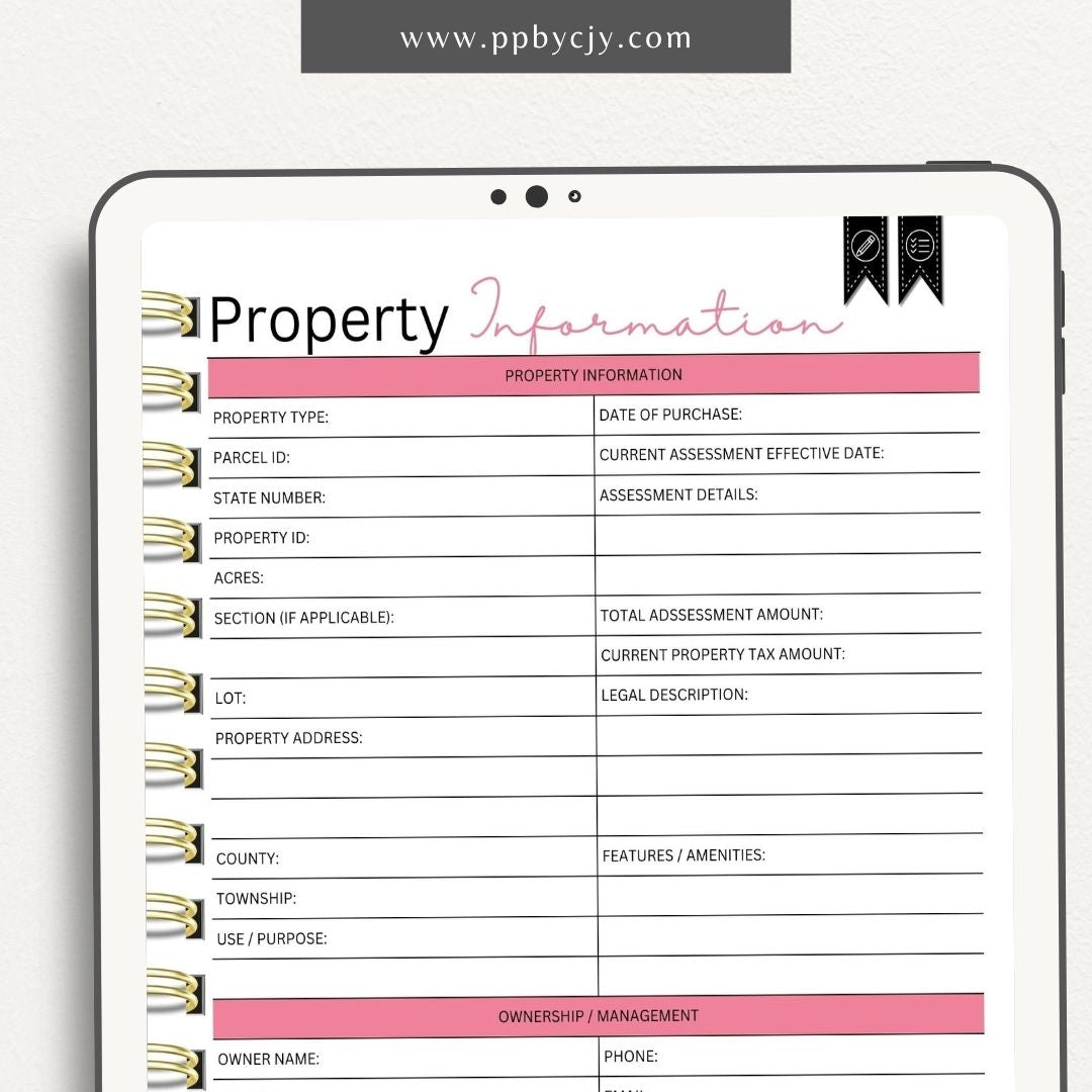 Emergency Prep Paperwork Organizer Digital Planner  – Digital download for ensuring that all important paperwork is in order for emergency preparedness, including documents, contacts, and essential records