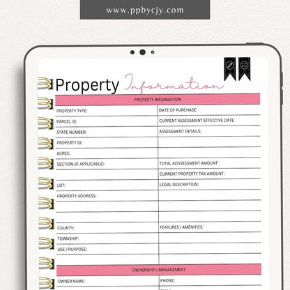 Emergency Prep Paperwork Organizer Digital Planner  – Digital download for ensuring that all important paperwork is in order for emergency preparedness, including documents, contacts, and essential records