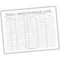 Pool Maintenance Log Printable PDF Template