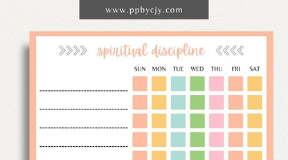 Spiritual Ritual Weekly Tracker Printable Template – Digital download for tracking spiritual practices, rituals, and mindfulness activities.