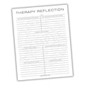 Therapy reflection form on a white background