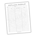 Potluck Sign Up Printable PDF Template