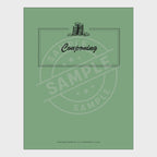 video for Collection of couponing planner sheets with a green cover on a white background
