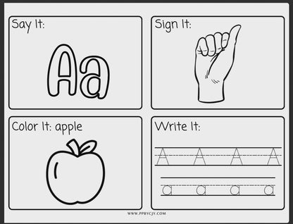 Alphabet Worksheets Printable PDF Template