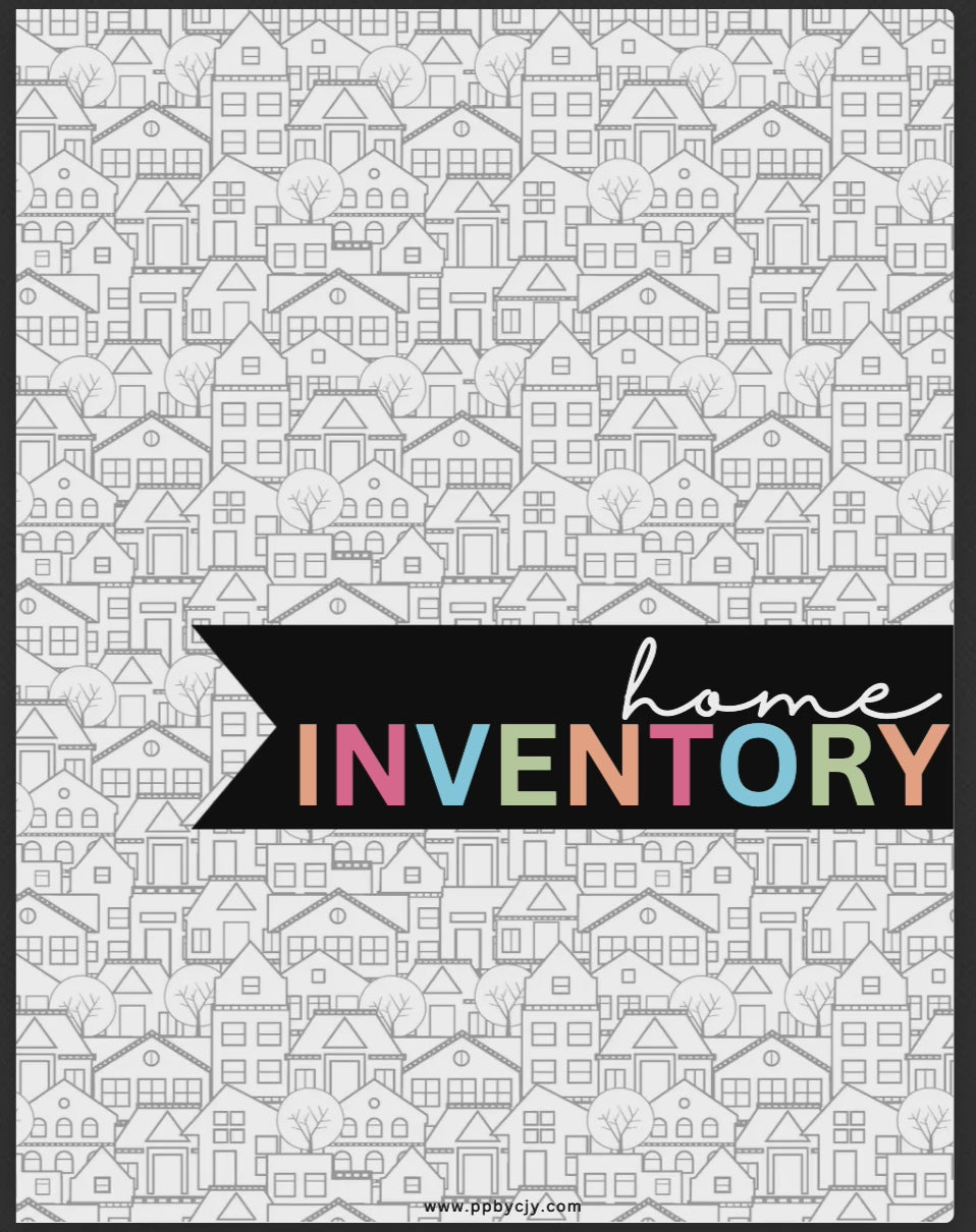 Home Inventory Printable Template Bundle with 75+ pages, including item logs, warranty records, and insurance details