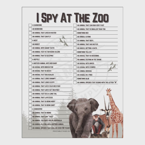 video for Collection of educational printables for kids with various activities on a white background.