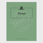 video for Collection of savings tracker sheets with a green cover on a white background