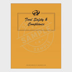 video for Orange notebook with food safety and compliance forms on a white background