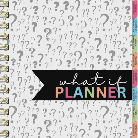 What If Emergency Digital Planner with 100+ hyperlinked pages, including emergency contacts, medical history, financial details, and home safety plans