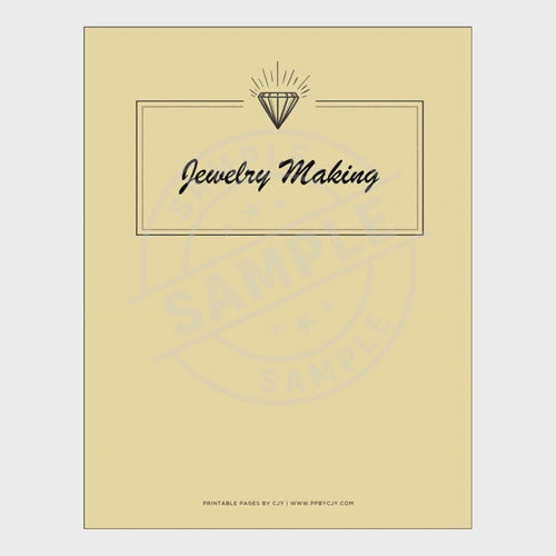 video Jewelry making planner with various forms on a white background