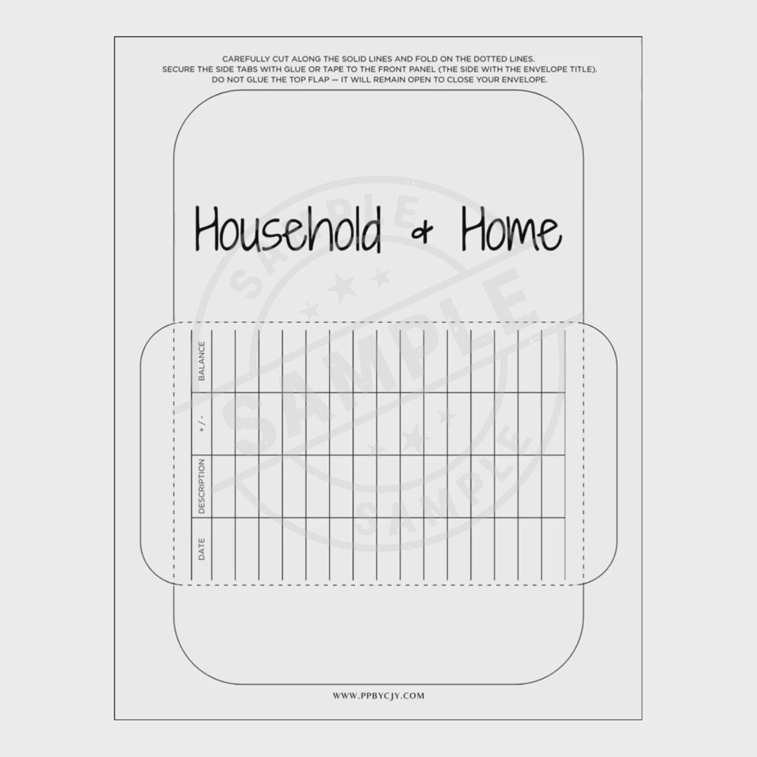 Blank form with 'Food & Supplies' text and grid for entries on a white background