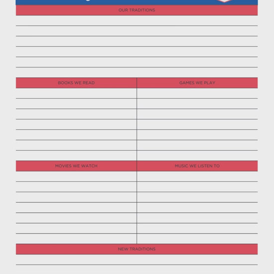 4th of July Planner Bundle Printable PDF with Party, Holiday, Meal, Decoration, Mantle, Wreath, and Cake Planning Pages, displayed on a desk with red, white, and blue decorations.
