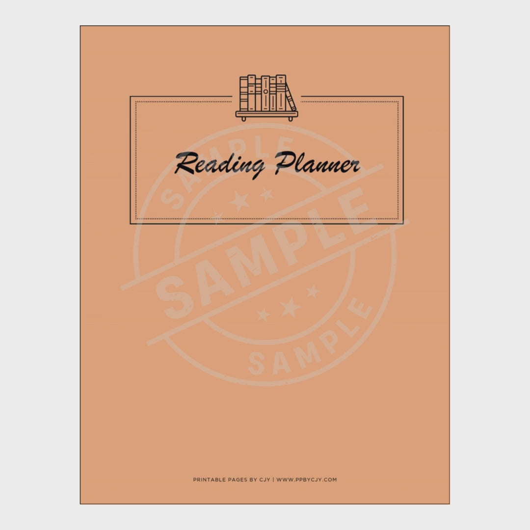 video for Reading planner with various forms on a white background