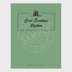 video for Set of cash envelope system worksheets with a green cover on a white background