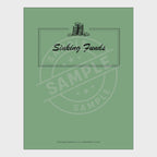 video of Set of financial planning sheets with a green cover titled 'Sinking Funds'.