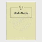 video for Set of chicken keeping logs and charts on a white background