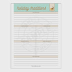 video for Party planner checklist with a light blue header on a white background