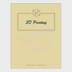 video of Set of 3D printing log sheets with a cover on a white background