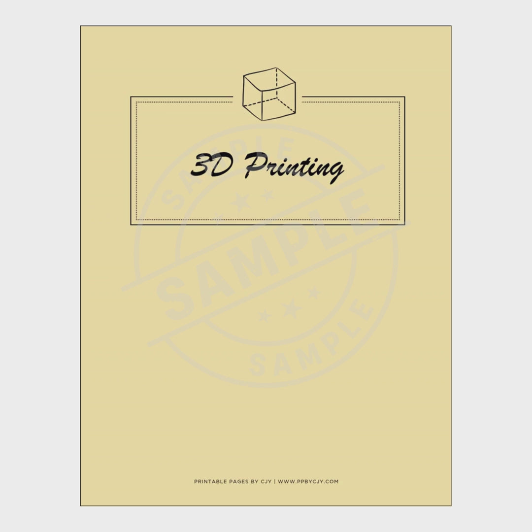 3D Printing Planner – 17 Page Maker & Print Tracking Bundle