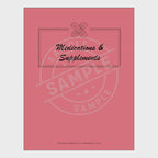 video for Set of medication management forms with a pink cover on a white background
