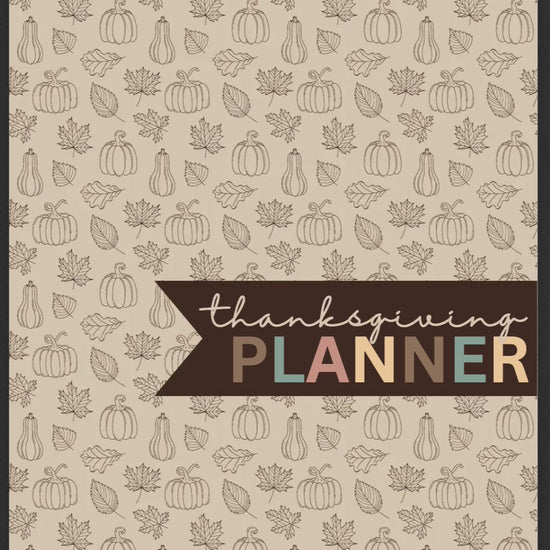 Thanksgiving Printable PDF Binder with 80 pages, including meal planners, shopping lists, guest trackers, recipe organizers, and decoration ideas