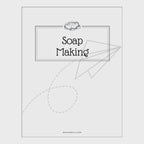 video for Sheet of paper with 'Soap Making' bundle text and a soap illustration on a white background.