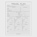 Planning sheet for Walt Disney World with columns for various activities and notes.
