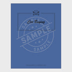 video for Blue notebook cover with car buying worksheets on a white background