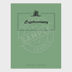 video for Set of cryptocurrency tracking sheets with a green cover on a white background